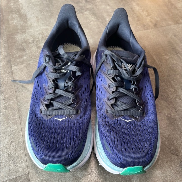 Hoka Clifton 8 Running Shoe Women’s 7.5 Blue Green - Picture 4 of 6